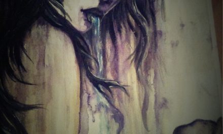 Water Colour Dribbles Girl