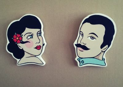 The Lovers Wooden Wall Art