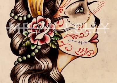 Gypsy Profile Tattoo Design