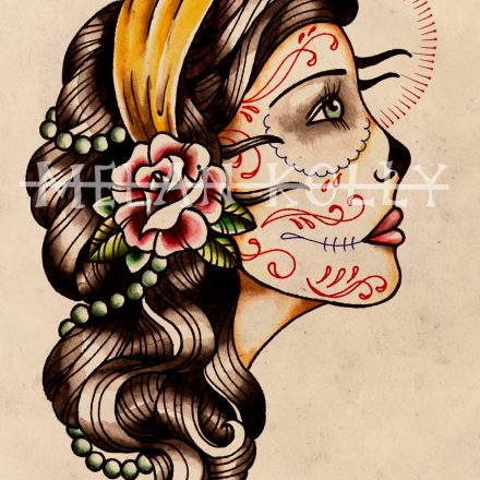 Gypsy Profile Tattoo Design