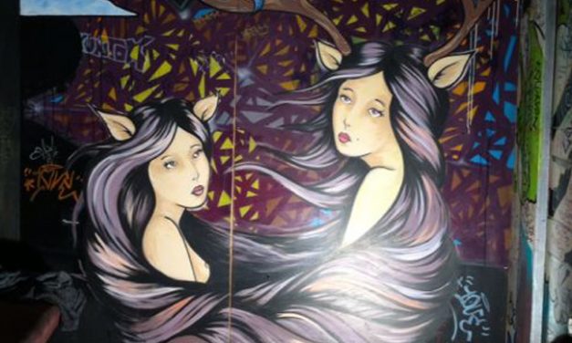 Ladies in Nest – Mural in Fast Eddies Bar, Wellington