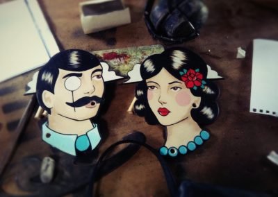 Retro Man and Lady Key Hooks