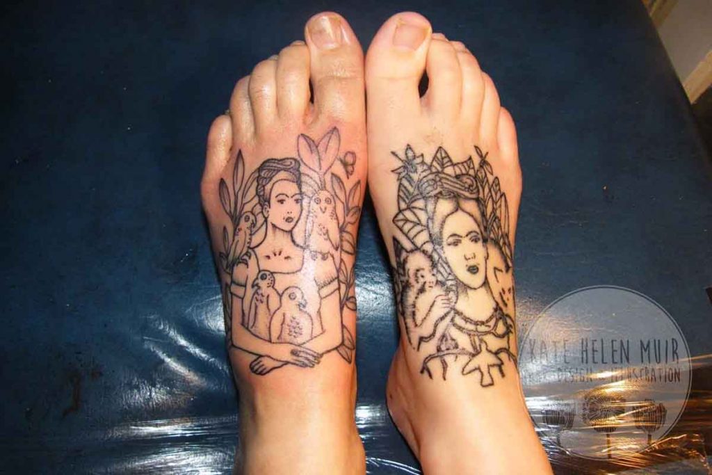 tattoo feet frida kahlo