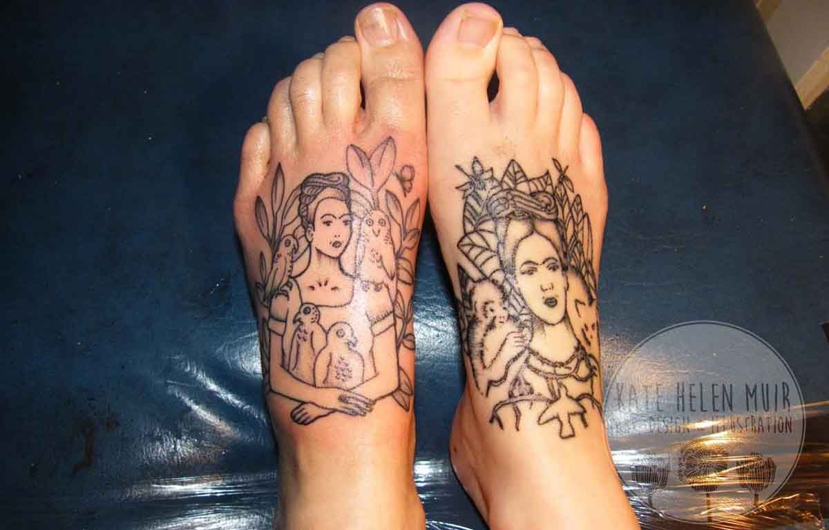 Frida Kahlo Feet Tattoos