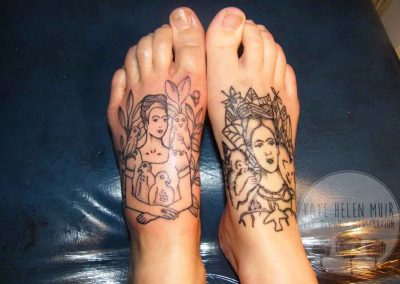 Frida Kahlo Feet Tattoos
