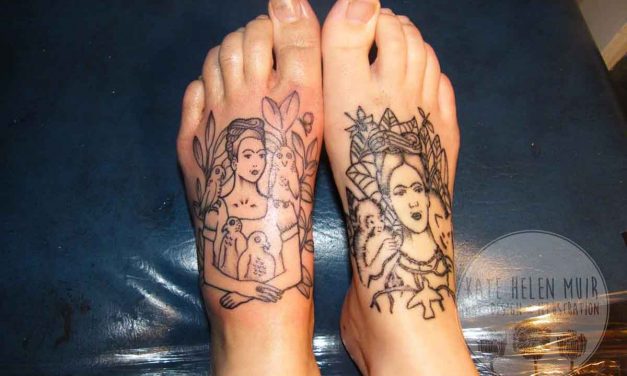 Frida Kahlo Feet Tattoos