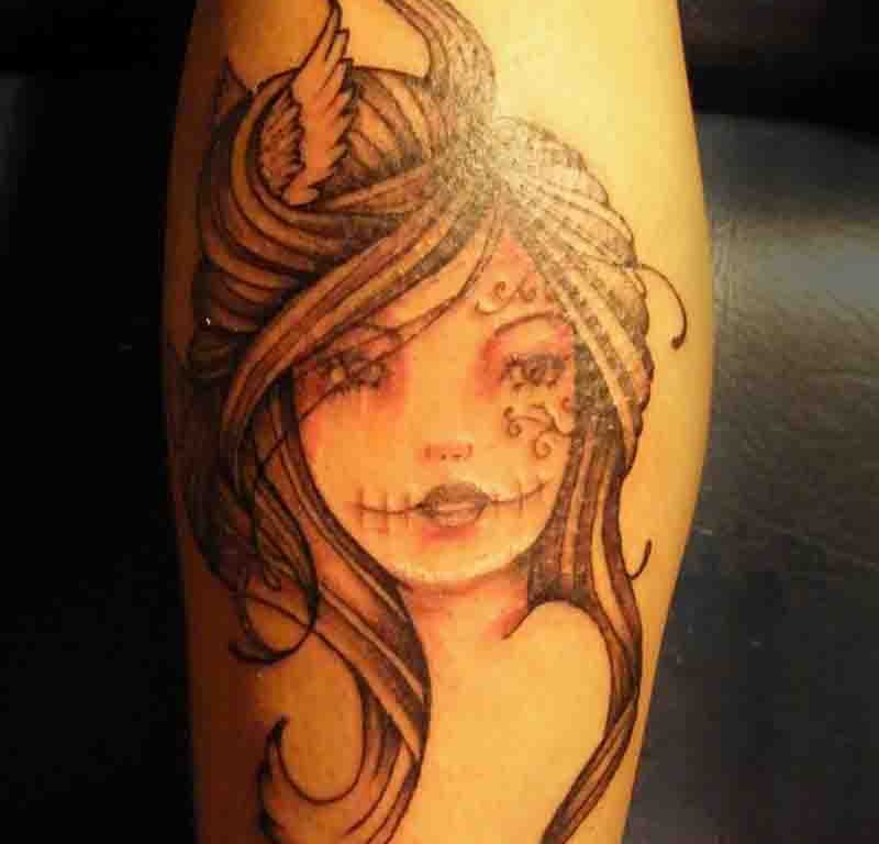 Bird Hair Gypsy Girl Tattoo