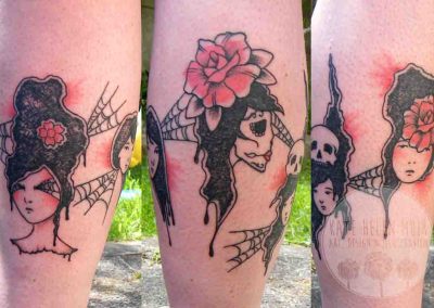 Melan Kolly Leg Tattoo