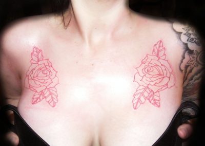 Roses on Chest Tattoo