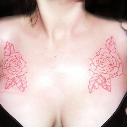 Roses on Chest Tattoo
