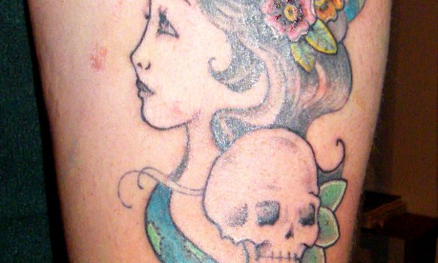 Gypsy Skull and Snake Tattoo