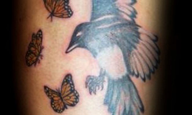 Magpie and Monarchs Tattoo
