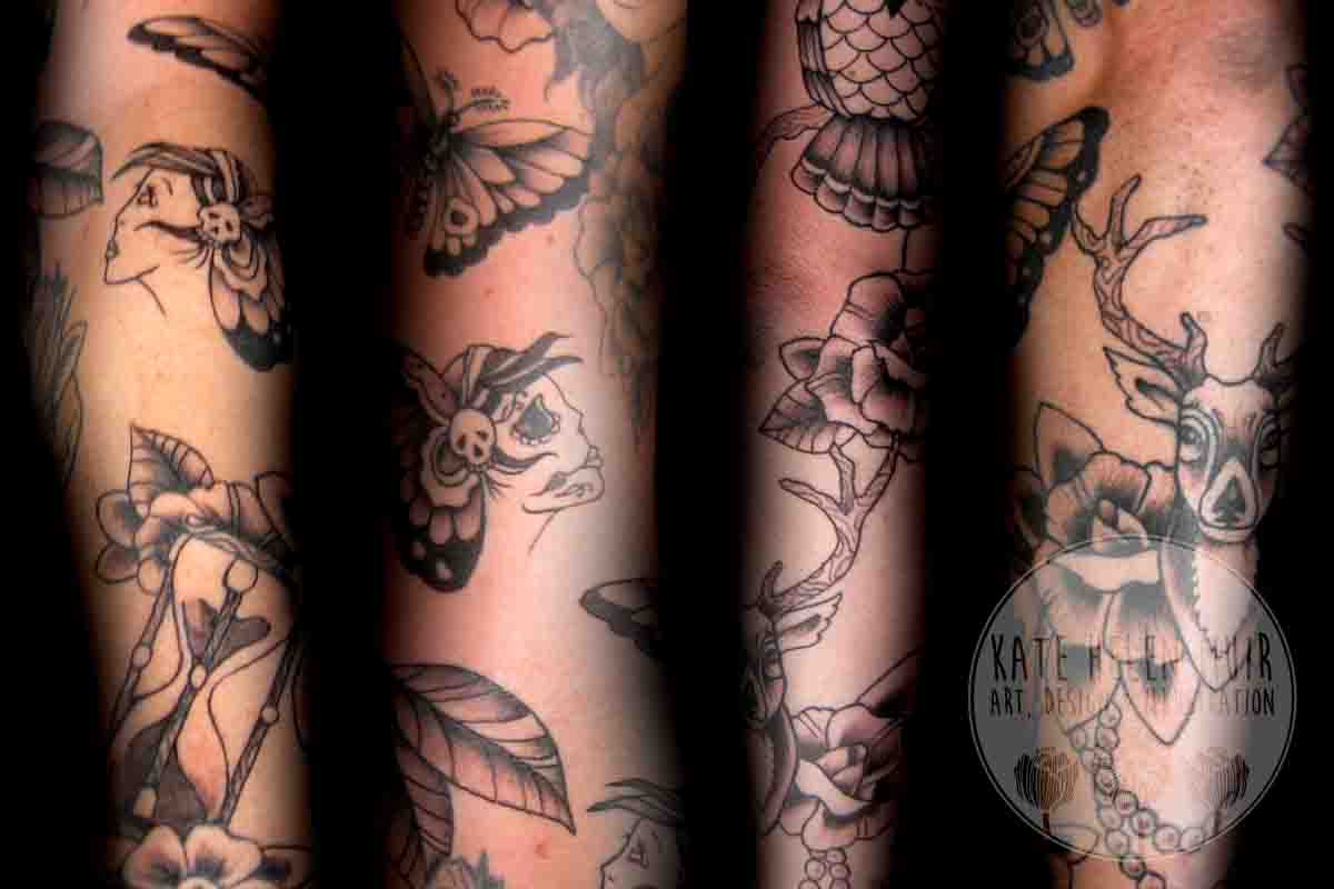 HXMAN Waterproof Temporary Tattoo Sticker Full Arm Big Old School Cool Girl Tattoo  Sleeves Flash Tattoo Fake Tattoo For Men  Amazonde Beauty