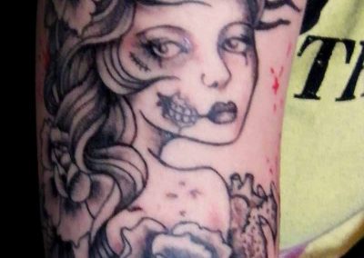 Zombie Girl and Roses Tattoo