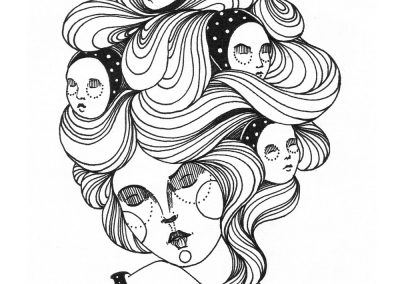 Ink Line Drawing Girl – Sleepers