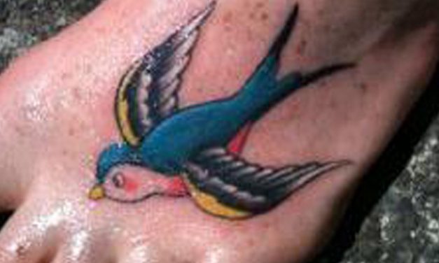 Swallow Foot Tattoo