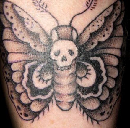 Moth Skull Tattoo