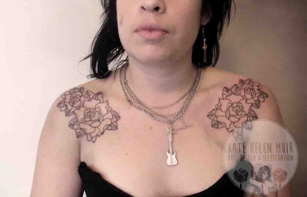 Roses Shoulder Tattoo