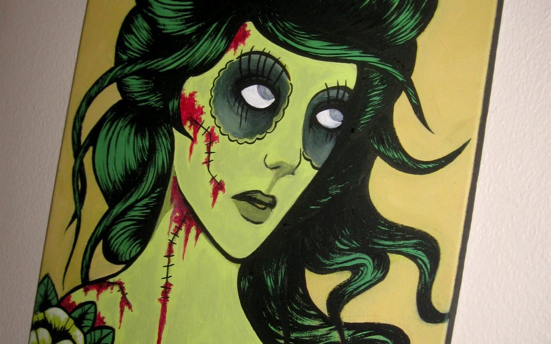 Zombie Girl Painting