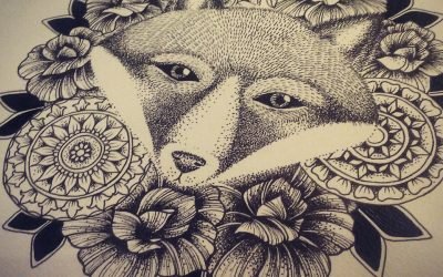 Woodland Animal Designs with Mandalas and Flowers