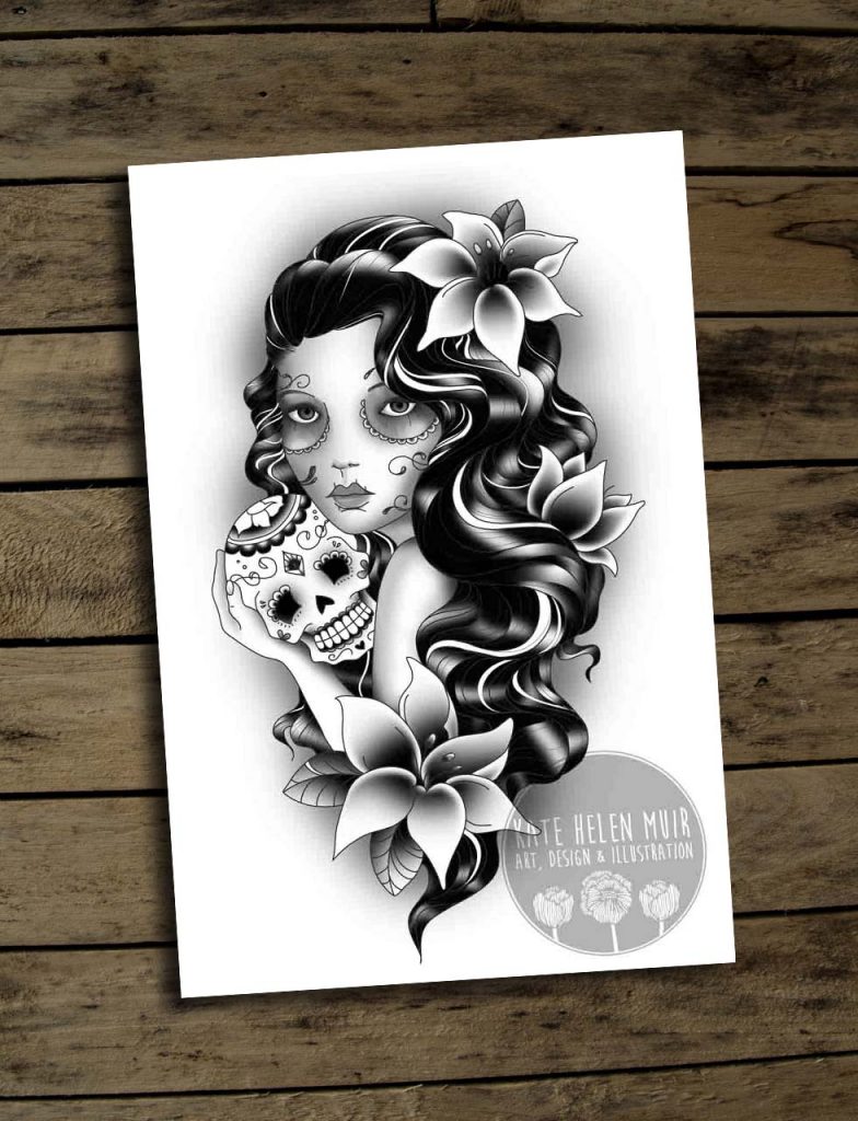 tattoo_design_gypsy sugar skull