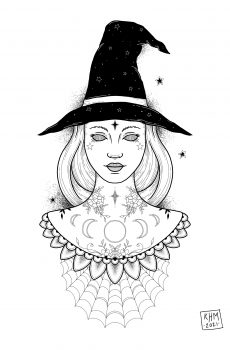 Witch Tattoo Design