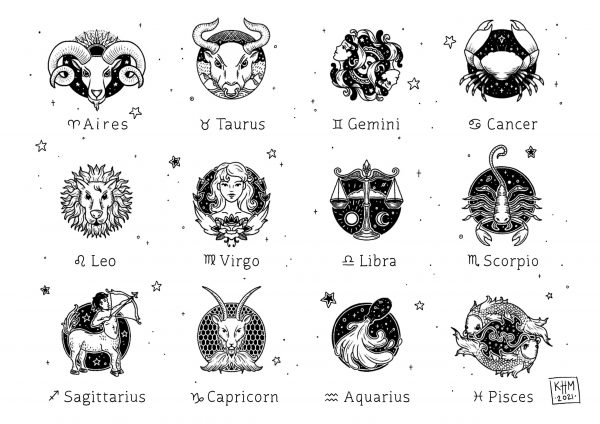 Zodiac Tattoo Flash Sheet #1