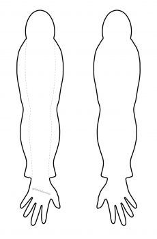 A template to use to draw a sleeve tattoo