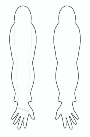 A template to use to draw a sleeve tattoo