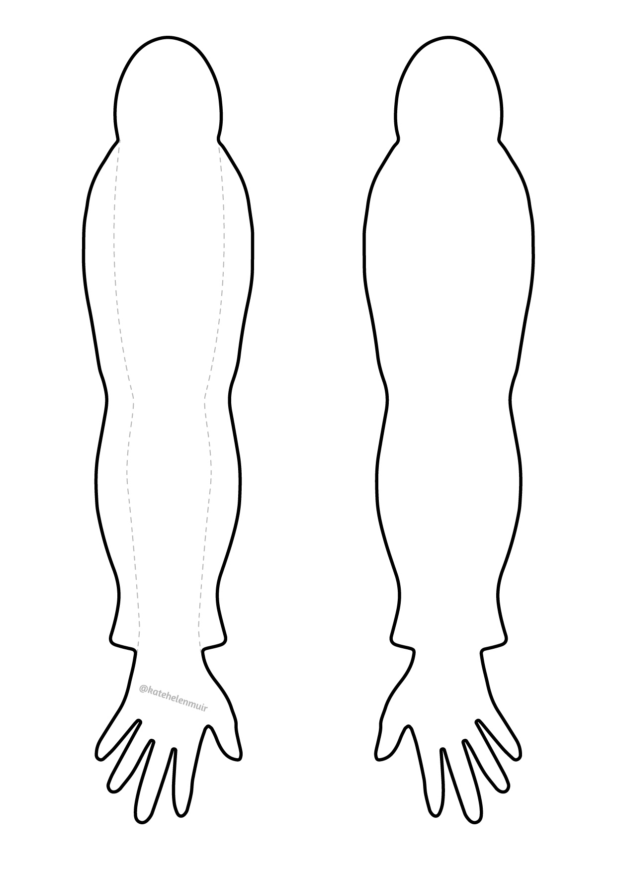 A template to use to draw a sleeve tattoo
