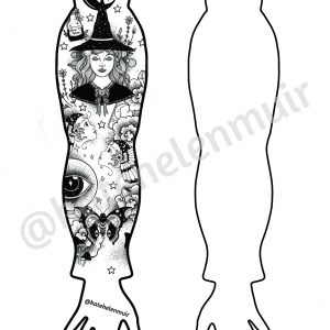WITCH SLEEVE FLASH- MOON AND CLOUDS-01